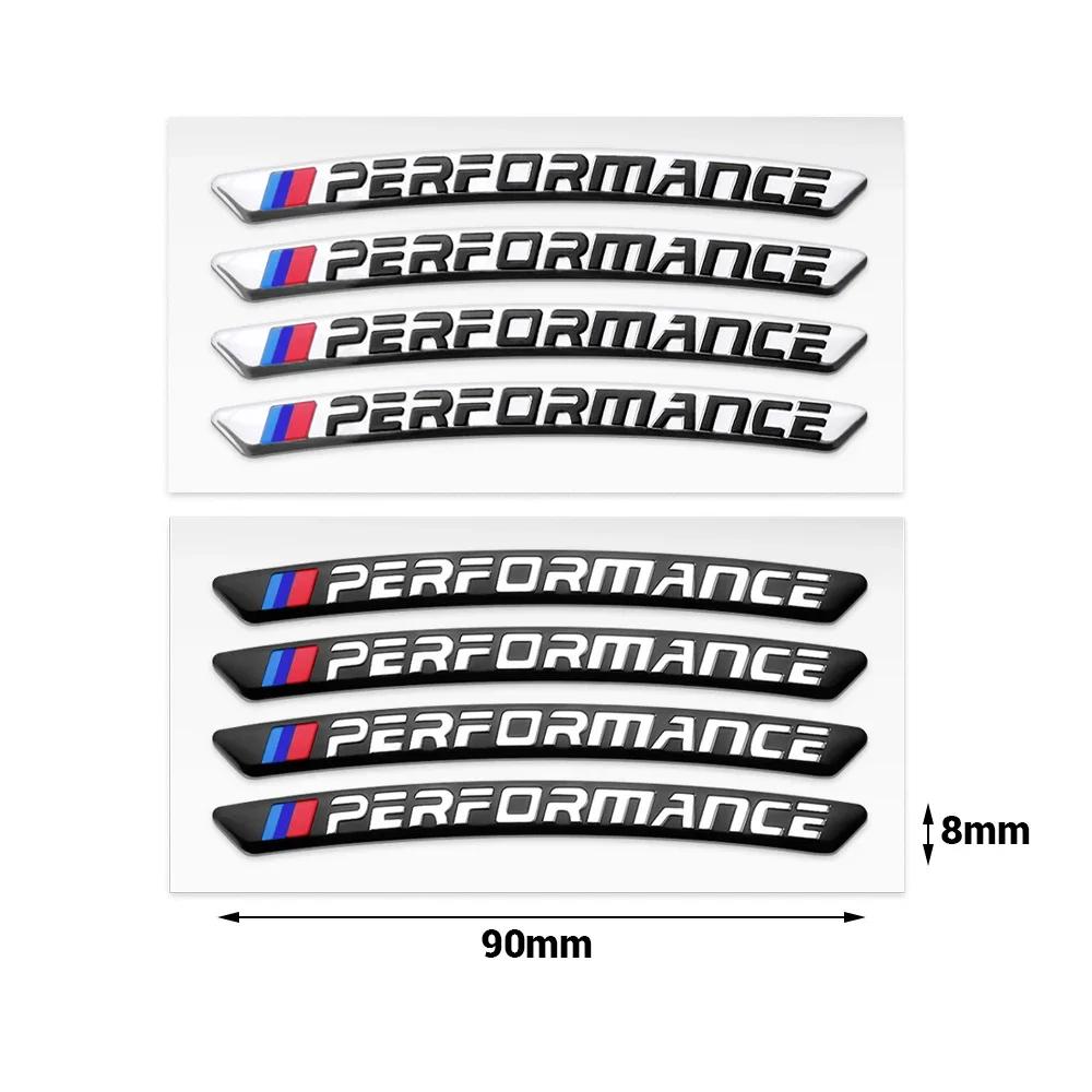 4Pcs Aluminum Car Wheel Rims Stickers Badge Auto Decoration For Bmw Performance E46 E90 E60 F10 F30 E39 E36 F20 E87 G30 E92 E91
