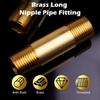Heavy Type Brass Pipe Connector Solid Brasses Male To Male Threaded Pipe Fitting for Fuels Water and Air Systems