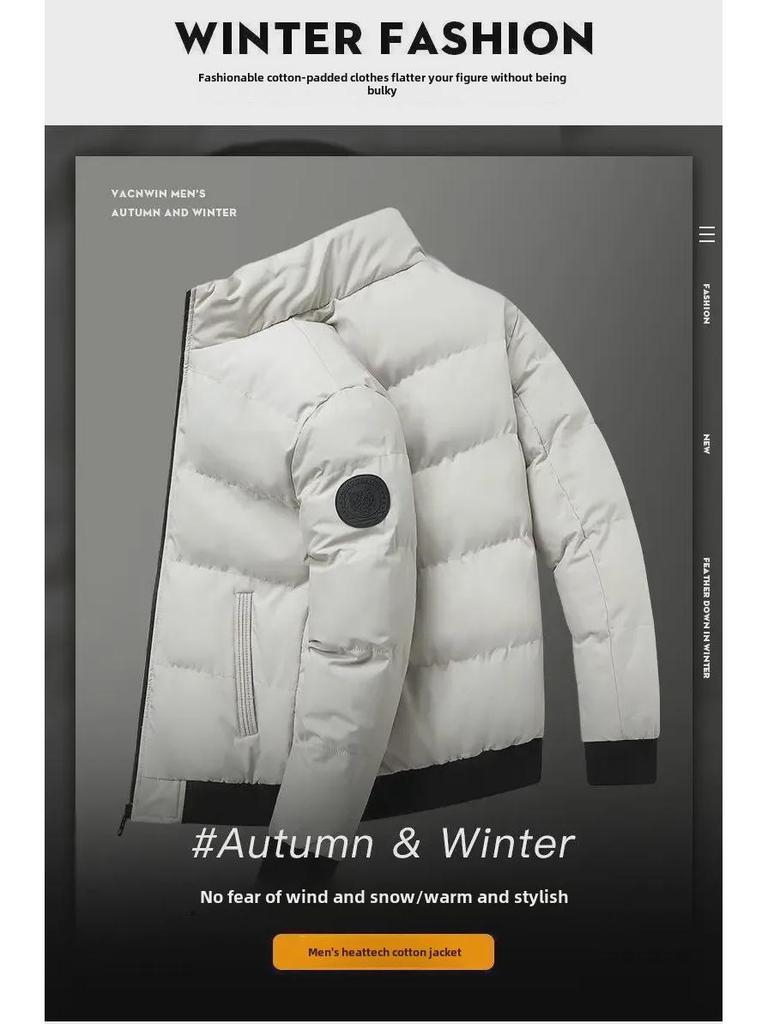 Men's Winter Thickened Cotton Jacket, New Casual Youthful Style, Trendy All-Match Top