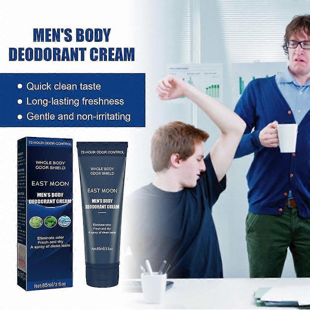 2-Pack 80ml Underarm Deodorant Cream for Men, Long-Lasting Freshness, Sweat and Odor Control with Skin-Friendly Formula