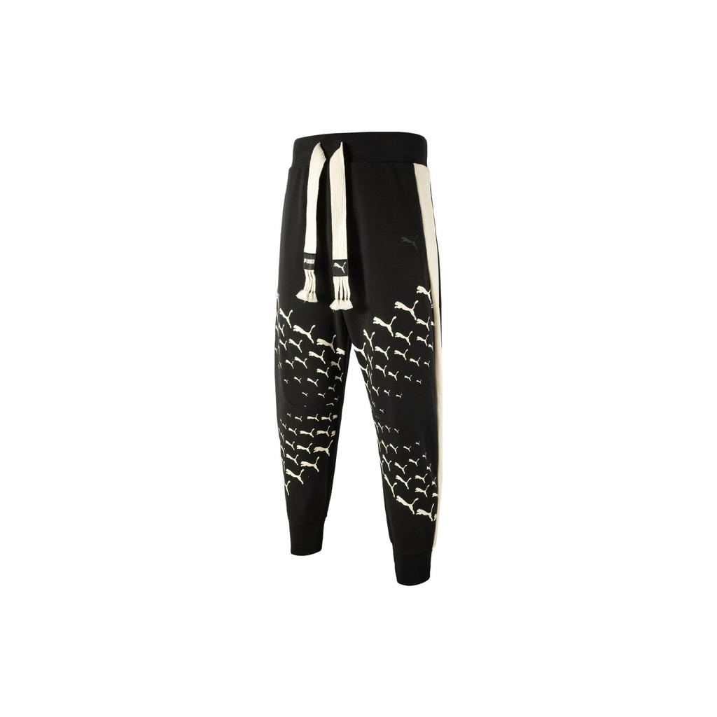 Puma X Staffonly X Monopoly Collaboration Classic Retro Sports Knit Joggers Unisex Joggers Black 539891-01