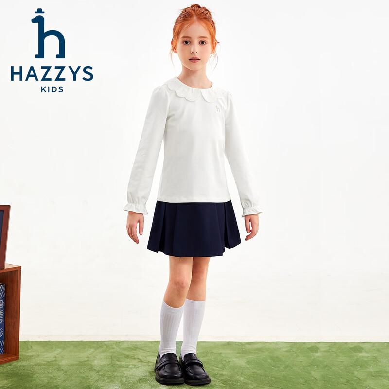 HAZZYS Детская вязаная рубашка с воротником-куклой с длинным рукавом