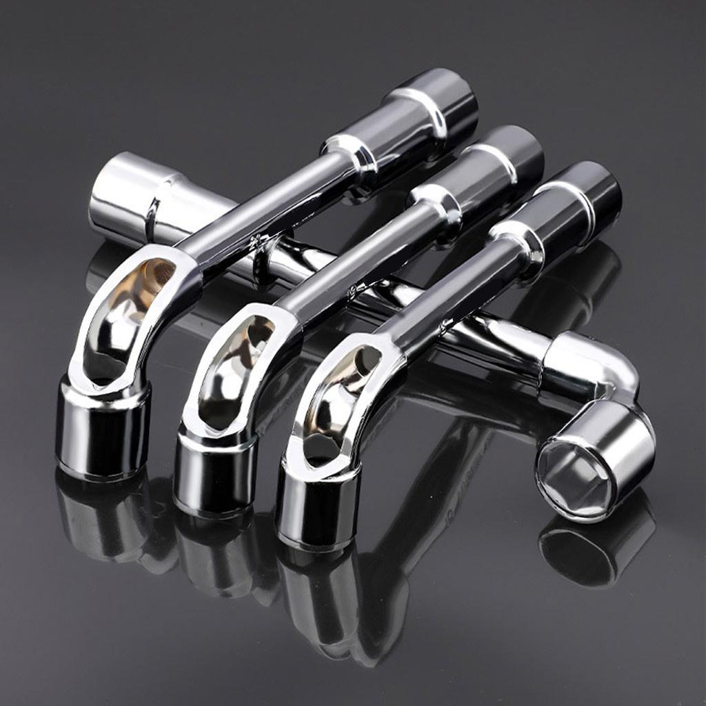L Shaped Angled Hex Socket Wrench Steel Double Ended Elbow Tubular Socket Spanner for Mechanic Repair Tool 6/8/10/12mm