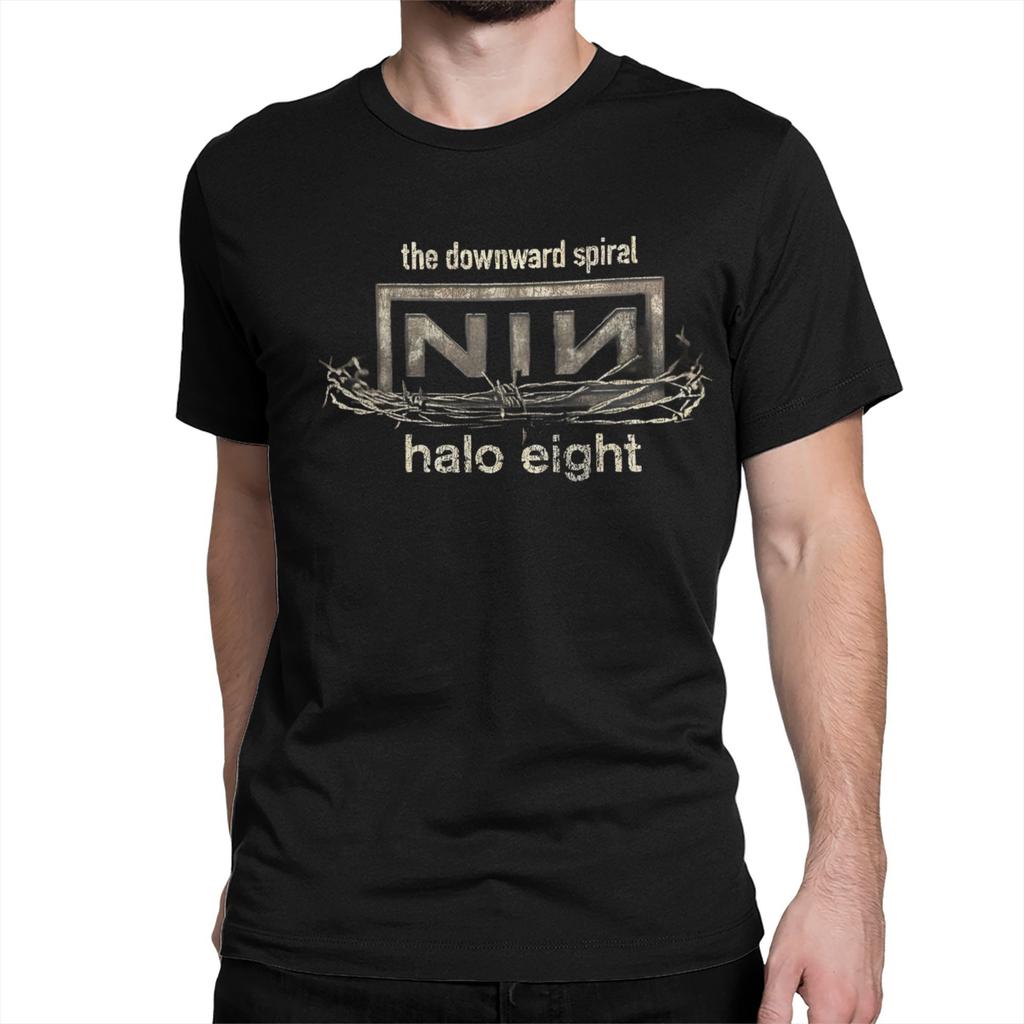 Vintage NIN Rock Band Nine Inch Nails T-Shirts Men Women Round Neck 100% Cotton T Shirt Short Sleeve Tees Original Tops