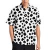 Dalmatian Dog 3D Printed Blouses Simple Spot Graphic Shirts For Men Clothes Casual Love Animal Male Short Sleeve Button Y2k Tops