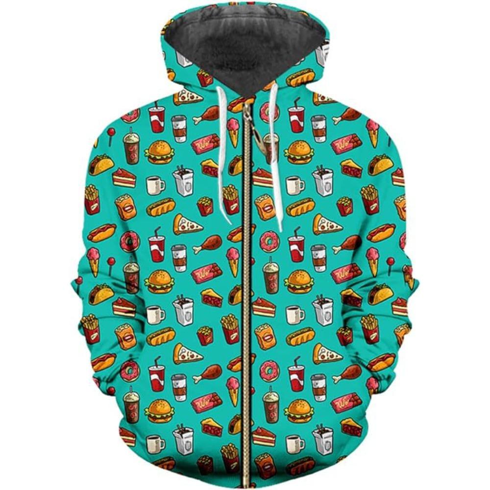 Осень-зима толстовки с капюшоном на молнии пальто женские 3D принтованные мужские толстовки на молнии мужские повседневные кардиганы куртка