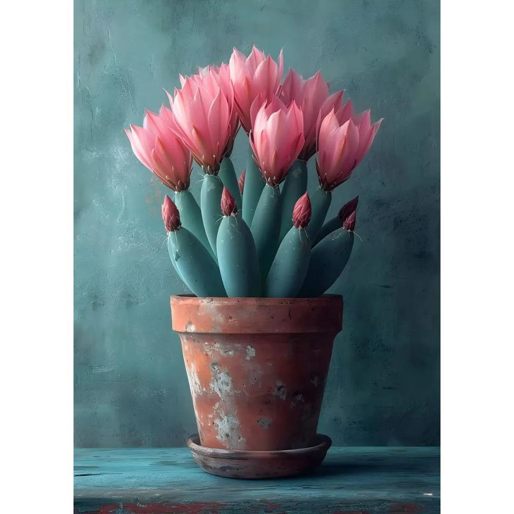 Vintage Mexican Cactus Poster Floral Moon Aesthetic Canvas Painting Prints Colourful Wall Art Picture Room Home Decor