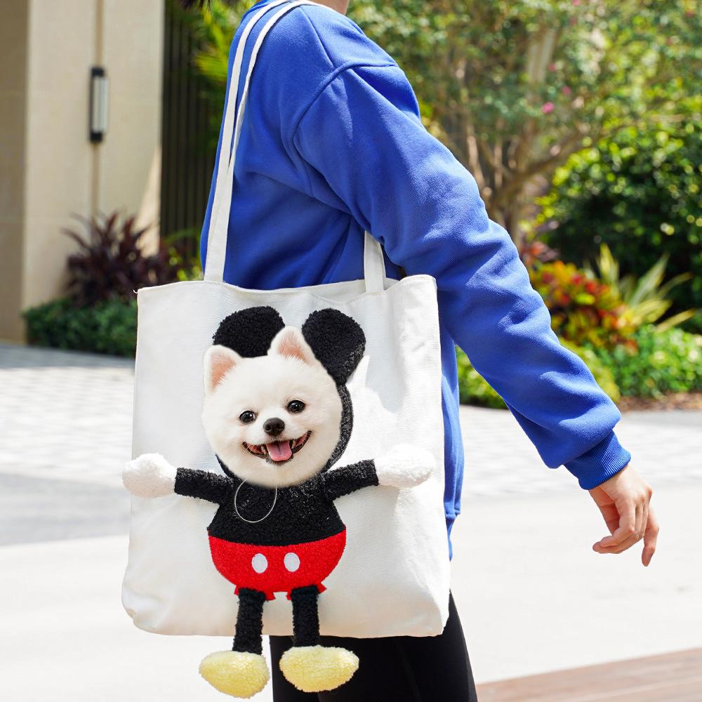 Pet Out Bag Cat Bag Crossbody Portable Cat Bag Small Dog Shoulder Bag Supplies Cartoon