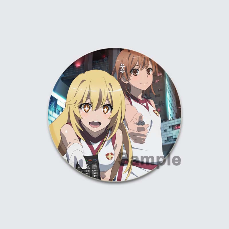 32/44/58 мм A Certain Scientific Railgun HD Брошь Значок Аниме Мультяшная Фигурка Мисака Микото/Ваннай Кинухо Круглые Демонстрационные Булавки Ювелирные Изделия Подарки