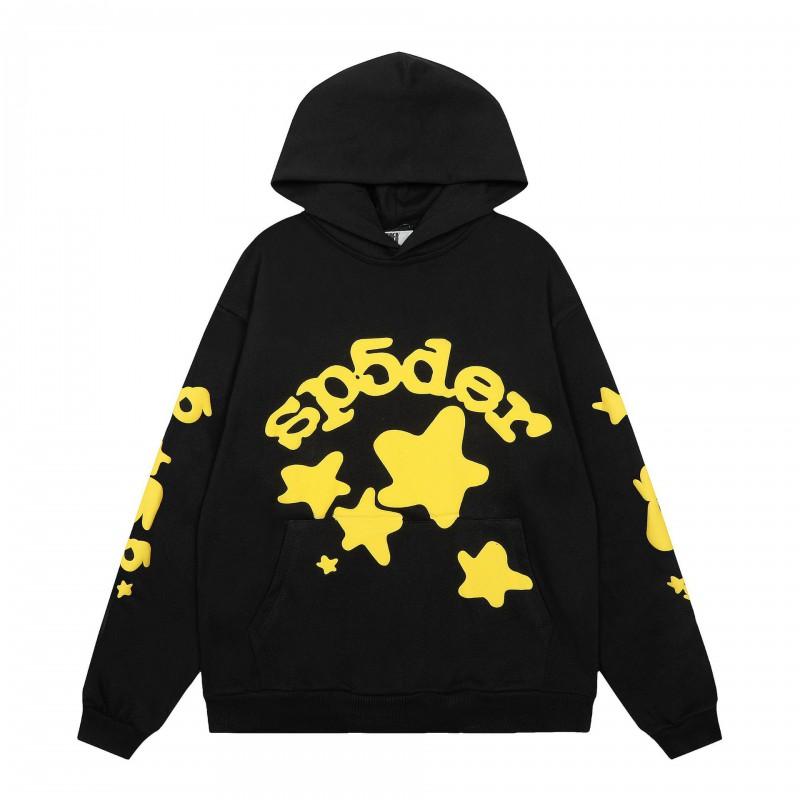 Unisex Hooded Sweatshirt Streetwear Spider Web Print Heavyweight Fleece Teen Casual Top