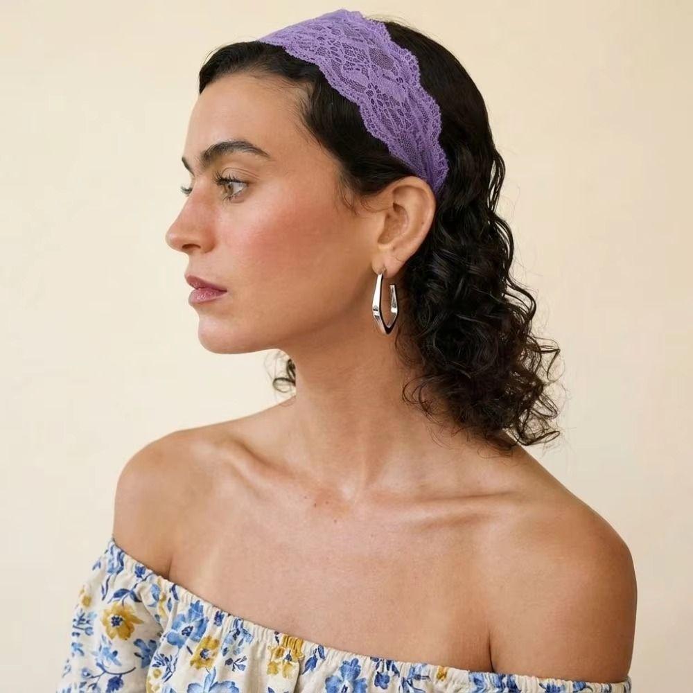 Floral Elastic Hair Band Adjustable Sport Headscarf Hair Hoop Wide Headband Party