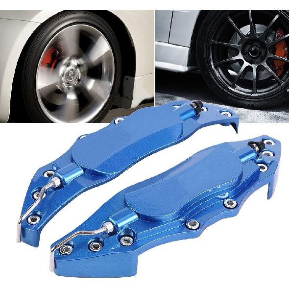 Aramox Алюминиевая защитная крышка тормозного суппорта для автомобилей, подходит для средних ступиц колес 16-17 дюймов, Лучше, 2 шт. (синий)