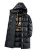 Unisex Black Gold Lightweight Mid-Length Down Jacket, Winter 2025 Edition