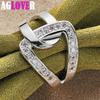 925 Sterling Silver Geometry AAA Zircon Ring Jewelry