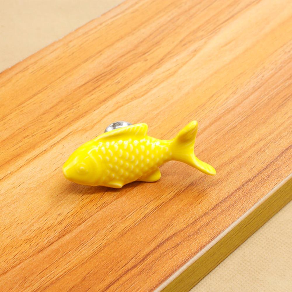 Fish Shape Drawer Knob Single Hole Door Handles Stylish Cupboard Knob  Kitchen
