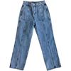 Li Ning Solid Color Comfortable Versatile Casual Jeans Unisex Jeans Blue AJQT390-1