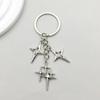 Antique Silver Alloy Star Keychain – Five-Pointed & Six-Pointed Design
