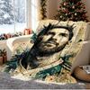 football player Pattern Blanket for Home Decoration, Bed, Sofa, Car Travel, Camping, Suitable for All Seasons, Birthday Christmas Gift
