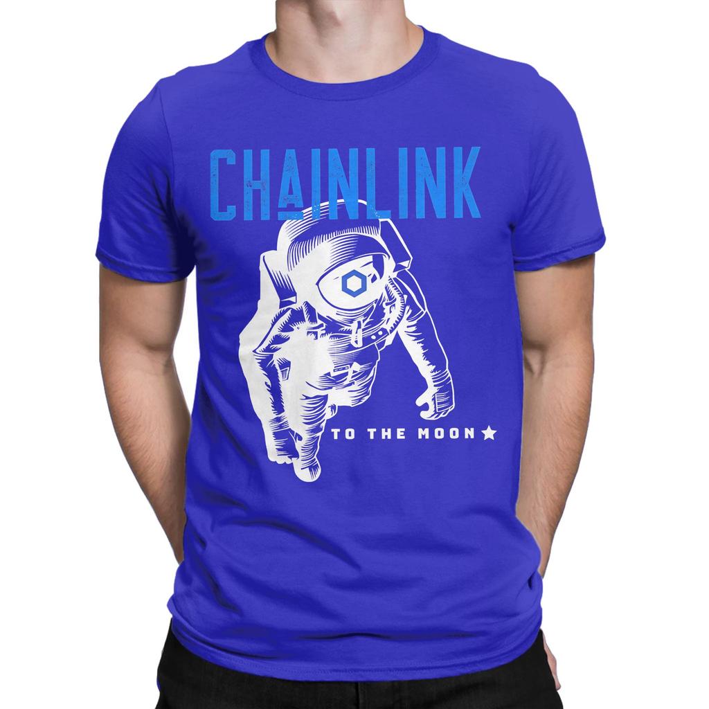 Chainlink Link Cryptocurrency Moon Unisex Funny 100 Cotton Tshirt Chainlink Tops Tees For Unisex