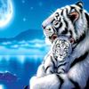 5D Diy Diamond Painting Mother Tiger and Baby Tiger Embroidery Cross Stitch Home Decor Handmade Gift
