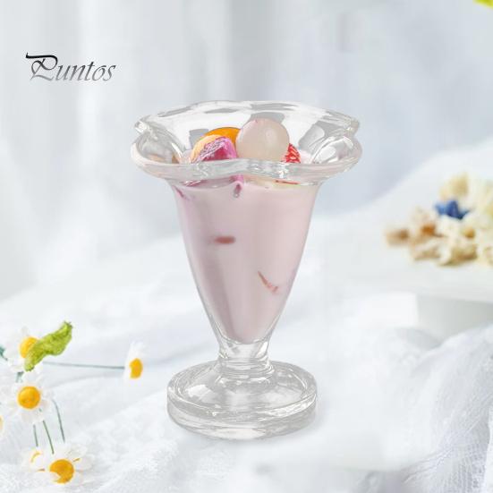 Летние стаканчики для мороженого, прозрачные толстые десертные миски для мороженого, фруктового пудинга, молочных коктейлей, многоразовые закуски, контейнер для приправ для домашней вечеринки