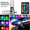 2PCS W5W T10 Indicator Ligh, with Remote Control Car Lamp Accessory, Portable LED Light, Multiple Colors Adjustable
