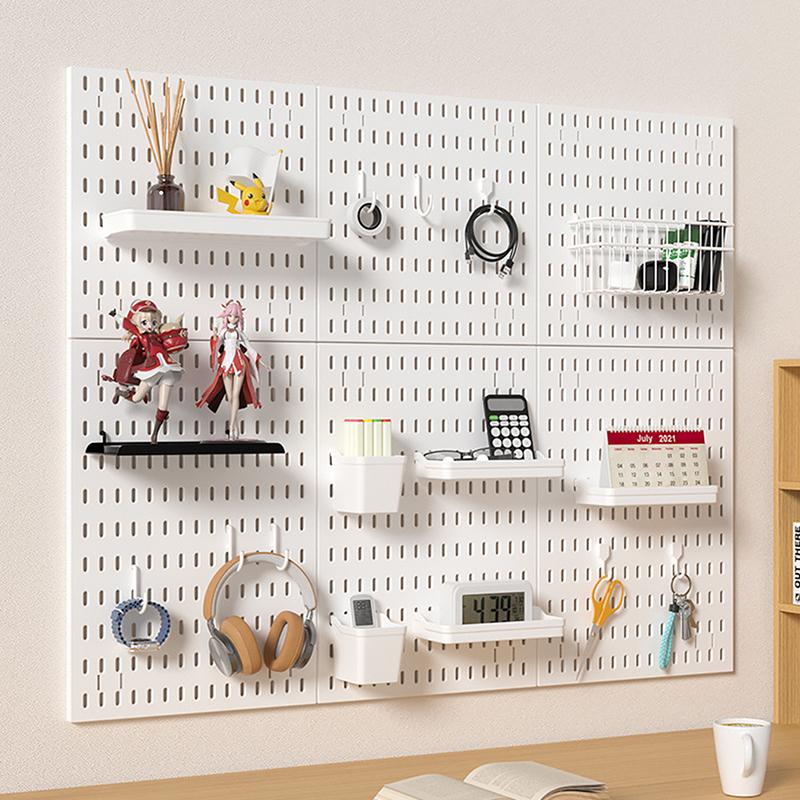 Аксессуары для самодельной перфорированной доски, подвесная полка, крючки для хранения, настенный органайзер, без перфорации, организация поделок для гаража, кухни, комнаты