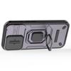 For iPhone 16 Case Ring Kickstand PC+TPU Phone Cover with Lens Shield