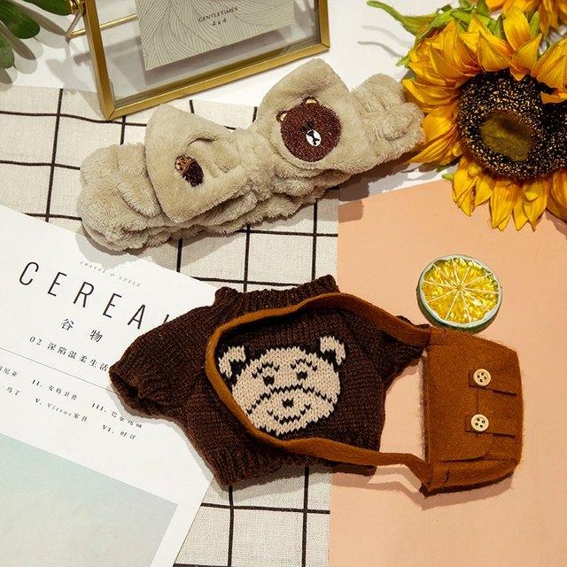 Аксессуары для кукол Lalafanfan Cafe Duck, одежда Kawaii Duck с одеждой, плюшевые игрушки, мягкая повязка для волос, подарок для девочек