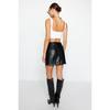 Черная мини-юбка из искусственной кожи Twoaw24et00228