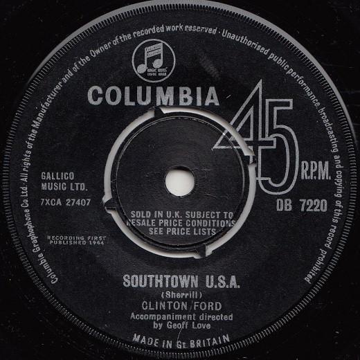 7inch Record CLINTON FORD - Southtown U.S.A. DB7220 Columbia 1964 UK Rock Used