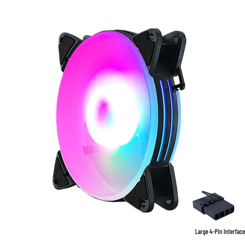 Бесшумный светодиодный 120-мм 4-контактный вентилятор для охлаждения корпуса