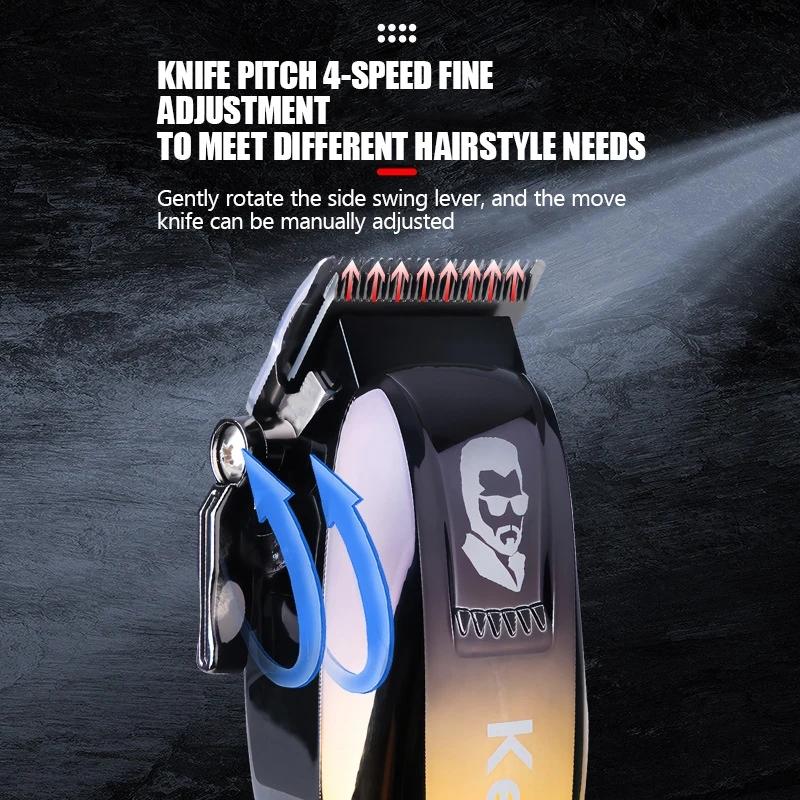 Kemei Electric Hair Clipper Hair Cut Wireless Trimmer Men Professional Clipper Machine Rechargeable Hair Cut Barber KM-709A