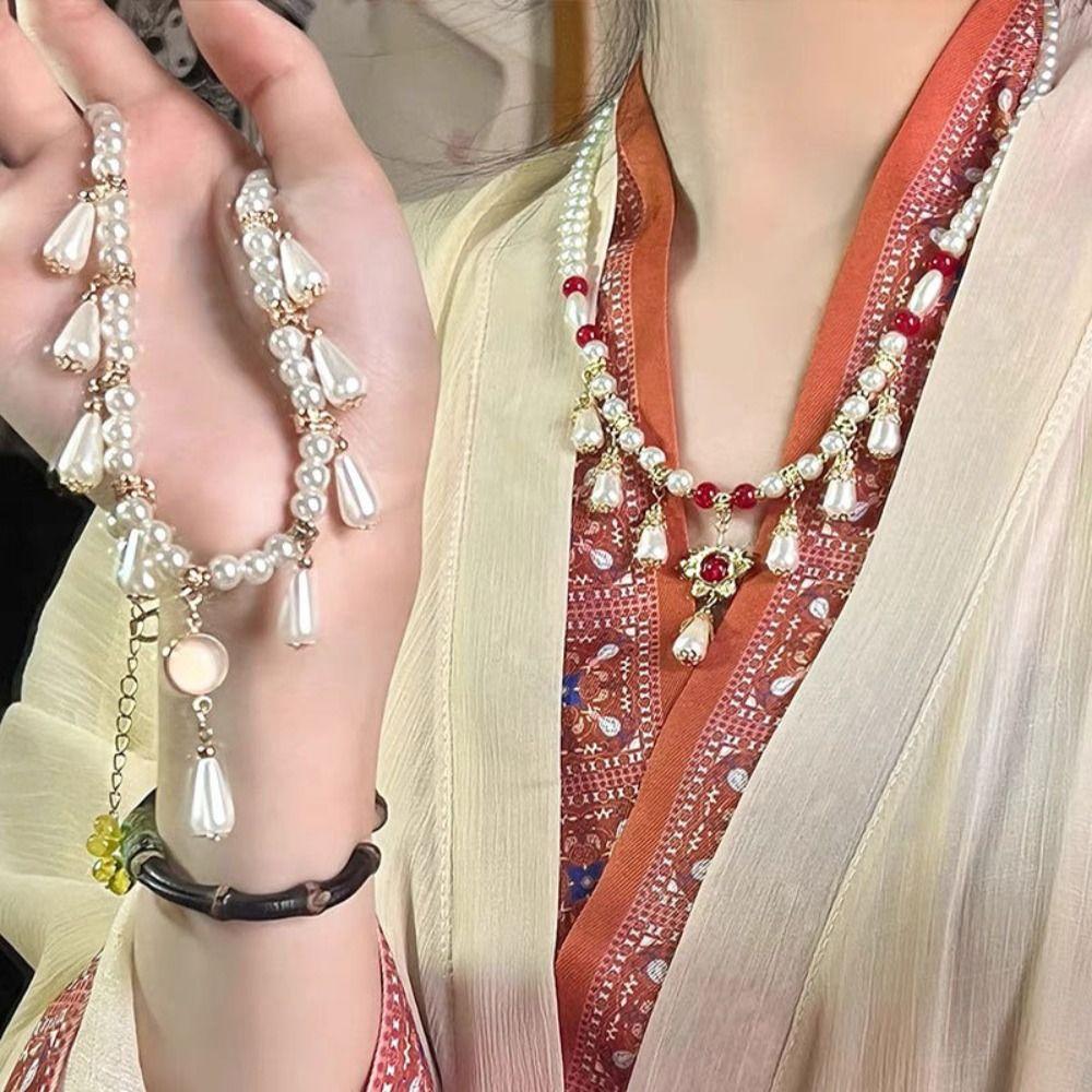 Vintage Hanfu Necklaces Exquisite Cheongsam Necklace Vintage Chinese Style Necklace Jewelry