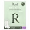 Rael, Organic Cotton Cover Pads, Extra Long Overnight, 6 Pack