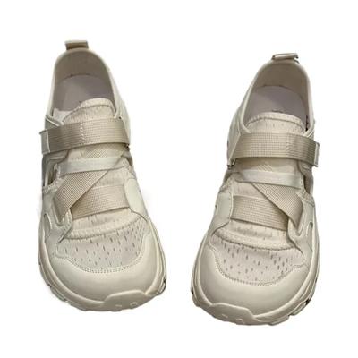 Модные сетчатые женские туфли на плоской подошве, спортивные повседневные трендовые летние сандалии 2024 года, дышащие кроссовки для бега на полой платформе для пешего туризма Mujer Zapatos