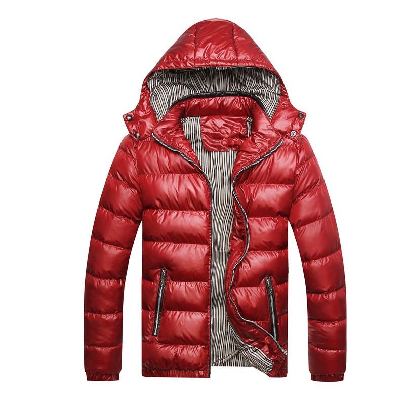 Winter Men Padded Jacket Fashion Cotton Thermal Thick Parkas Male Casual Outwear Windbreaker Hoodies Coats Clothing