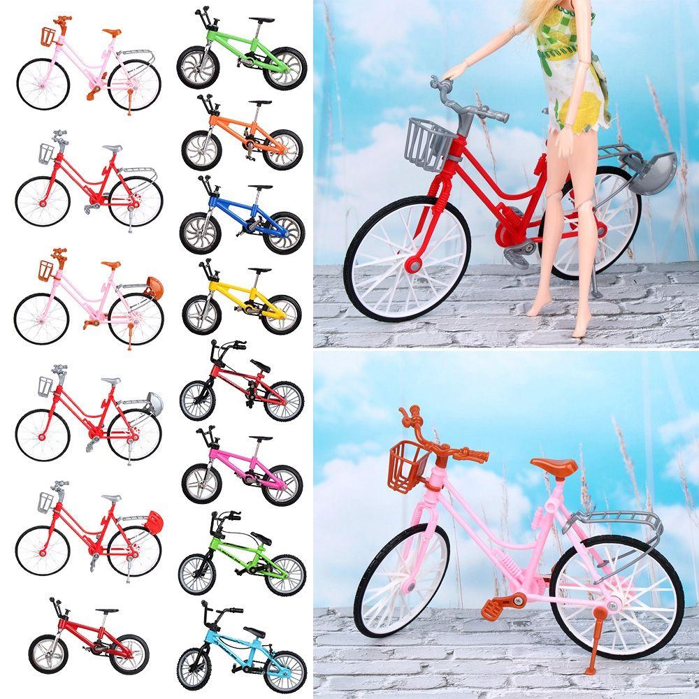 Pink Green Dollhouse Kids Gift Toys Doll Accessories Doll Bicycle Plastic Bike Outdoor Sports Toy