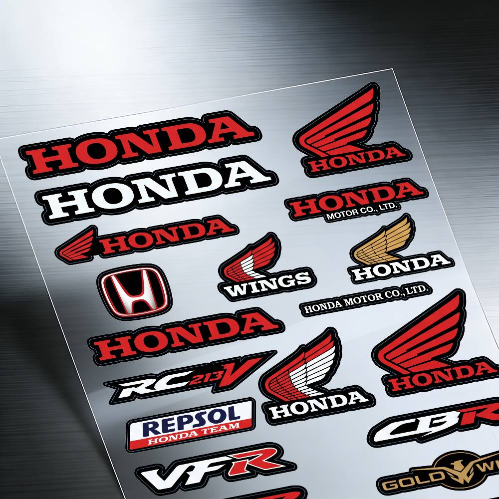 ДЛЯ HONDA HRC H WING Мотоциклетные Светоотражающие Наклейки Водонепроницаемые Декали для Шлема Скутера Бензобака Ящика для Инструментов Гонки TP6 yzpf8