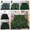 3D Green Leaf Bedding Plant Down Quilt Cover and Pillowcase 2 or 3 Pieces of Microfiber Fabric with Zipper Washable Super Soft Home Decoration
