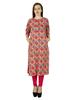 Women 3 4 Sleeve Cotton Kurta Kurti Indian Multicolor Tunic Blouse