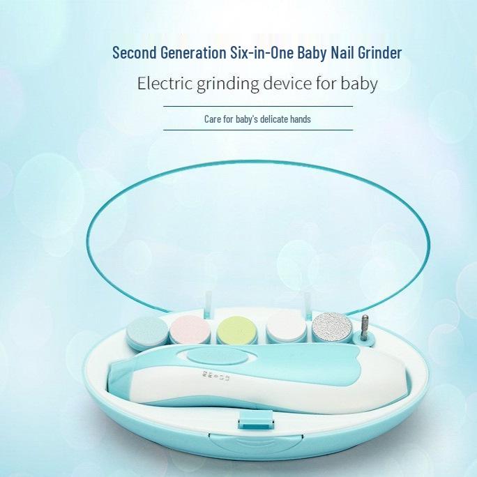 6-in-1 Electric Baby Nail Grinder Set: Safe, Anti-Scratch, Anti-Pinch Clippers for Portable Child Manicure