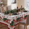 New Christmas Table Cloth Holiday Beautification Decoration Rectangular Table Cloth Anti Slip and Wear-resistant Multi-purpose