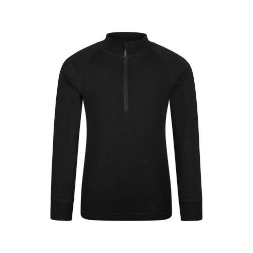 Mountain Warehouse Детский базовый топ с полумолнией из смеси мериносовой шерсти