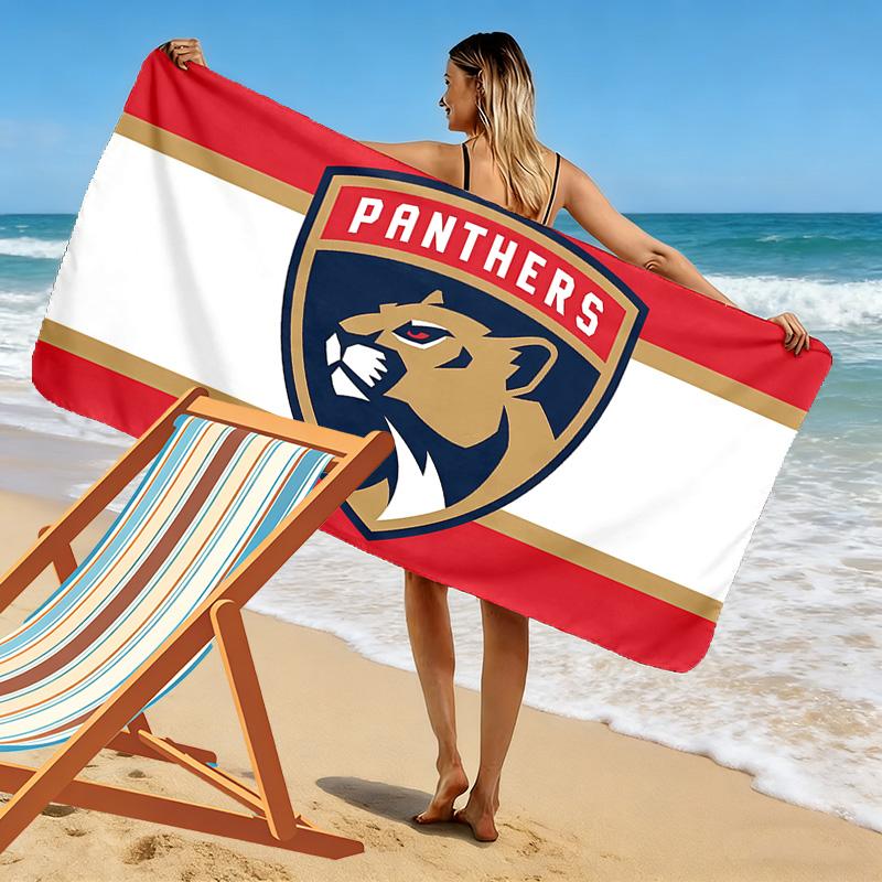 Florida Panthers Print Beach Towel, Large Soft Quick Dry Towel for Beach Camping Swimming
