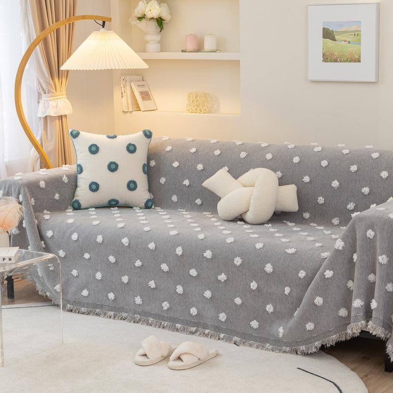 Чехол для дивана Nordic Geometric Jacquard с двухсторонним шенилловым узором, устойчивый к царапинам, полотенце для дивана, защитный чехол для мебели для собак и кошек