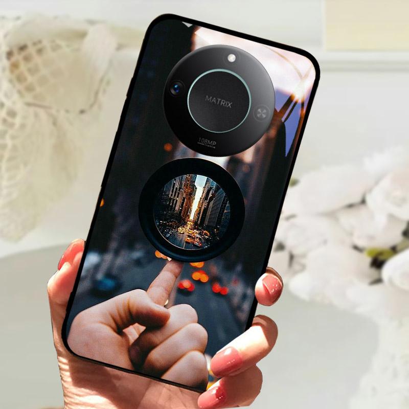Для Honor X9C Умный Чехол-Крышка Модный Роскошный Крутые Животные Расписанный Fundas Для Honor X9C Умный Закаленное Стекло Задняя Панель Телефона