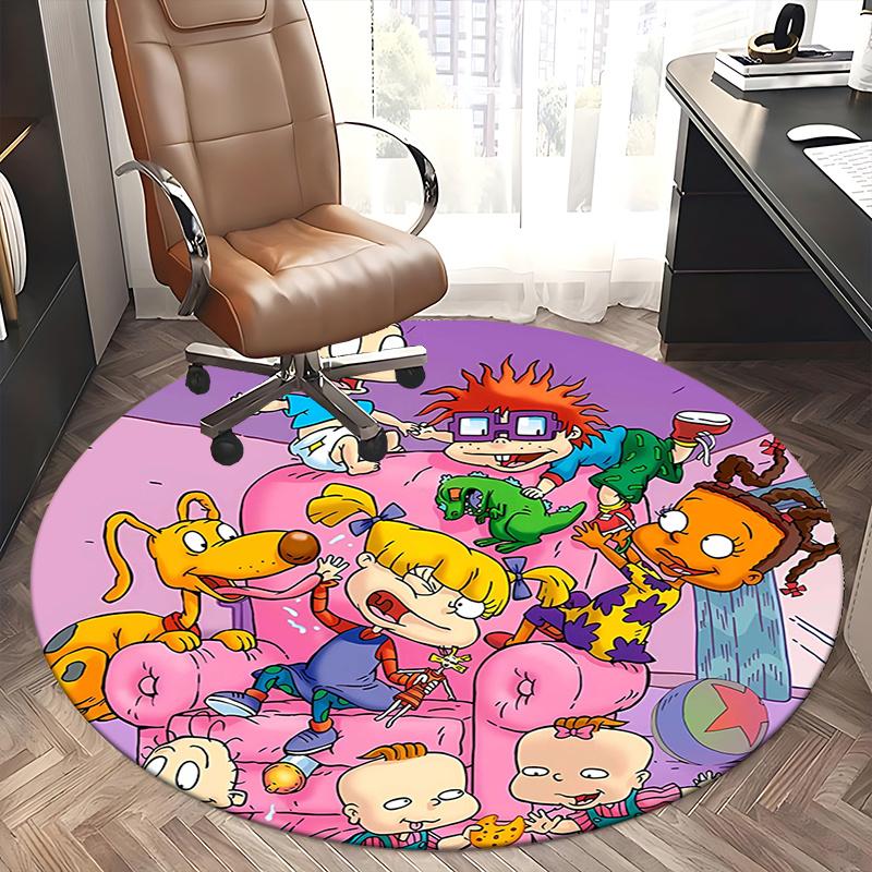 Cartoon Network,Rugrats Chair mat Round Rug Office carpet,Non slip, Suitable for Living Rooms, Bedrooms Decor1205071a
