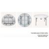 SNAIDO Portable Foldable Plastic Round Dining Table