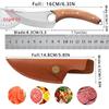Kitchen Pocket Knife Portable Boning Knife Chef Meat Cutting Fruit Sharp Cleaver Butcher with Cover Wooden Handle Cooking
